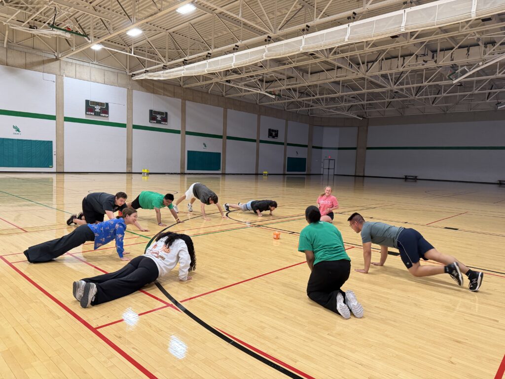 Health matters PEB students exercising in a gym